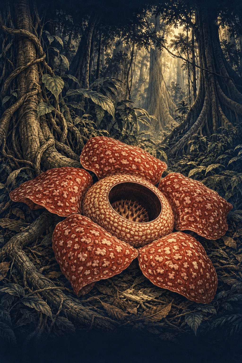 Cathedral of One Bloom: an illustration of Rafflesia arnoldii