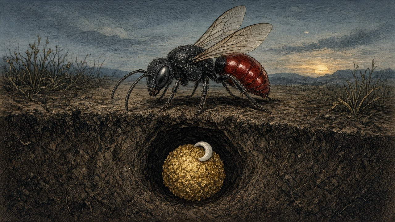 Quiet Theft of the Pollen Cell: an illustration of Sphecodes monilicornis, a cuckoo sweat bee